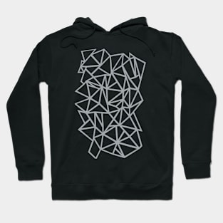 Abstraction Outline Thick Grey Hoodie